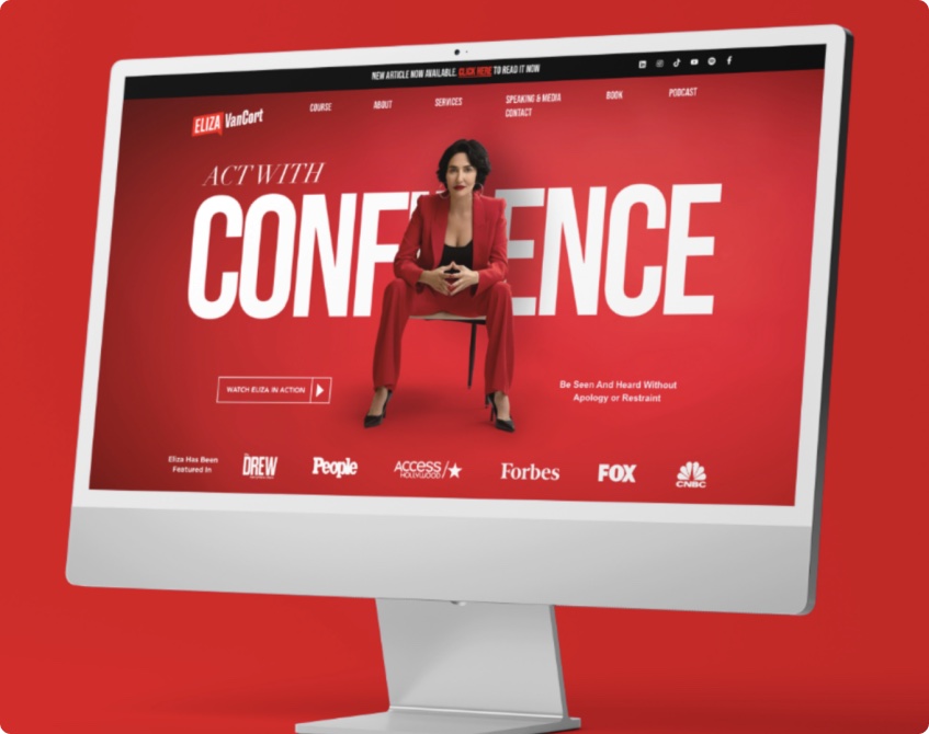 Eliza VanCort website on a desktop